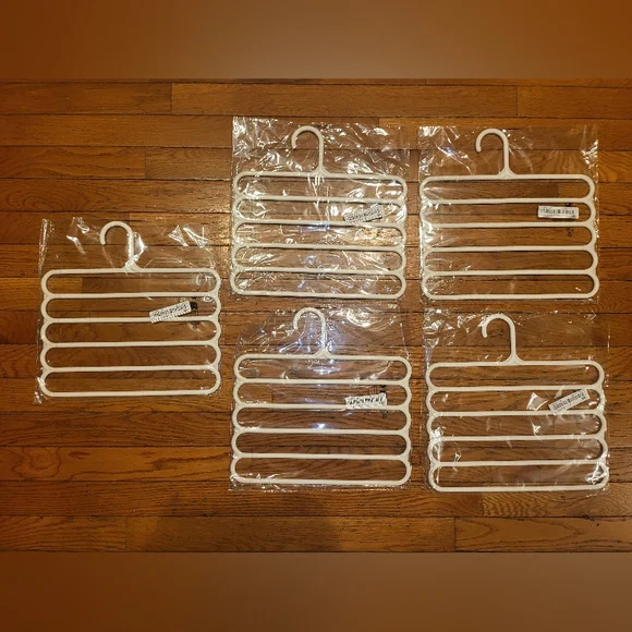 Plastic 5-layer Space-saving Pant Hangers 5 Pc - Picture 2 of 2